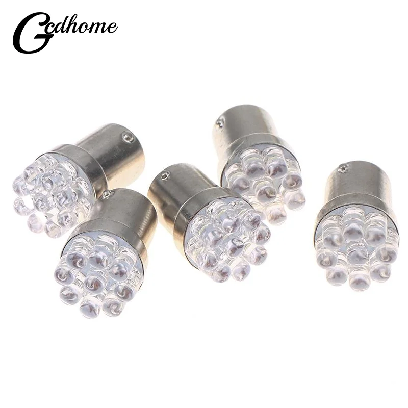 5Pcs 1156 1157 BA15s P21W LED Bulbs Car Tail Brake Light Backup Reverse Lamp Turn Signals Bulb 12V Straw Hat Light