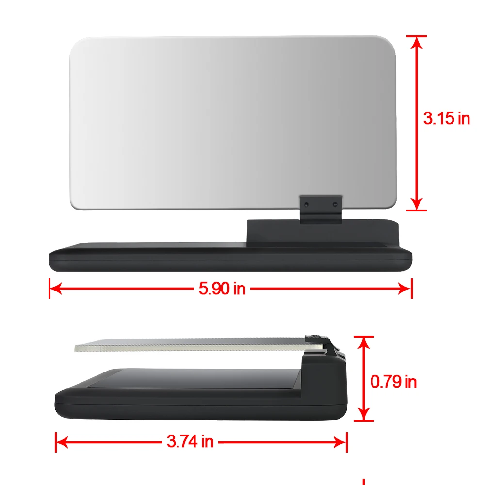 1PC HUD Holder Car GPS Navigator Car Mount Stand Phone Holder Black Non-slip Mat Smartphone Projector HUD Head Up Display Holder