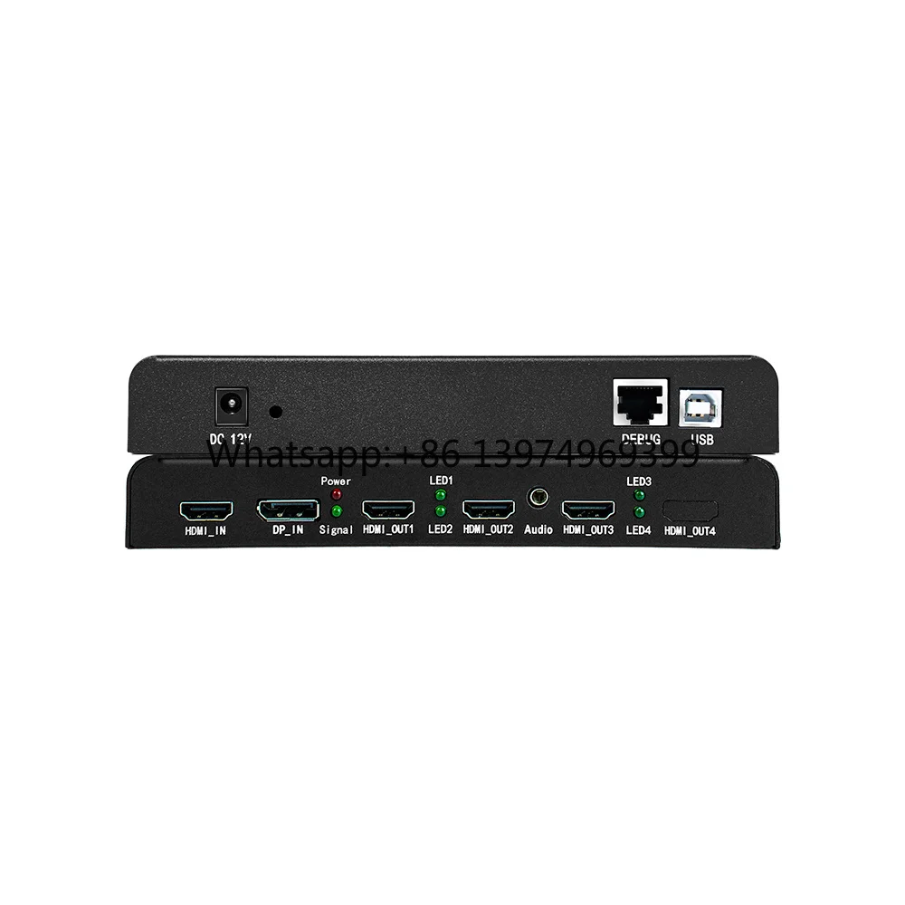 Ultra HD HDMI Splitter 3 Port Video Distribution Hub 15m Signal Extension Low Power HDCP 2.2 16KV ESD Protection for Home Office