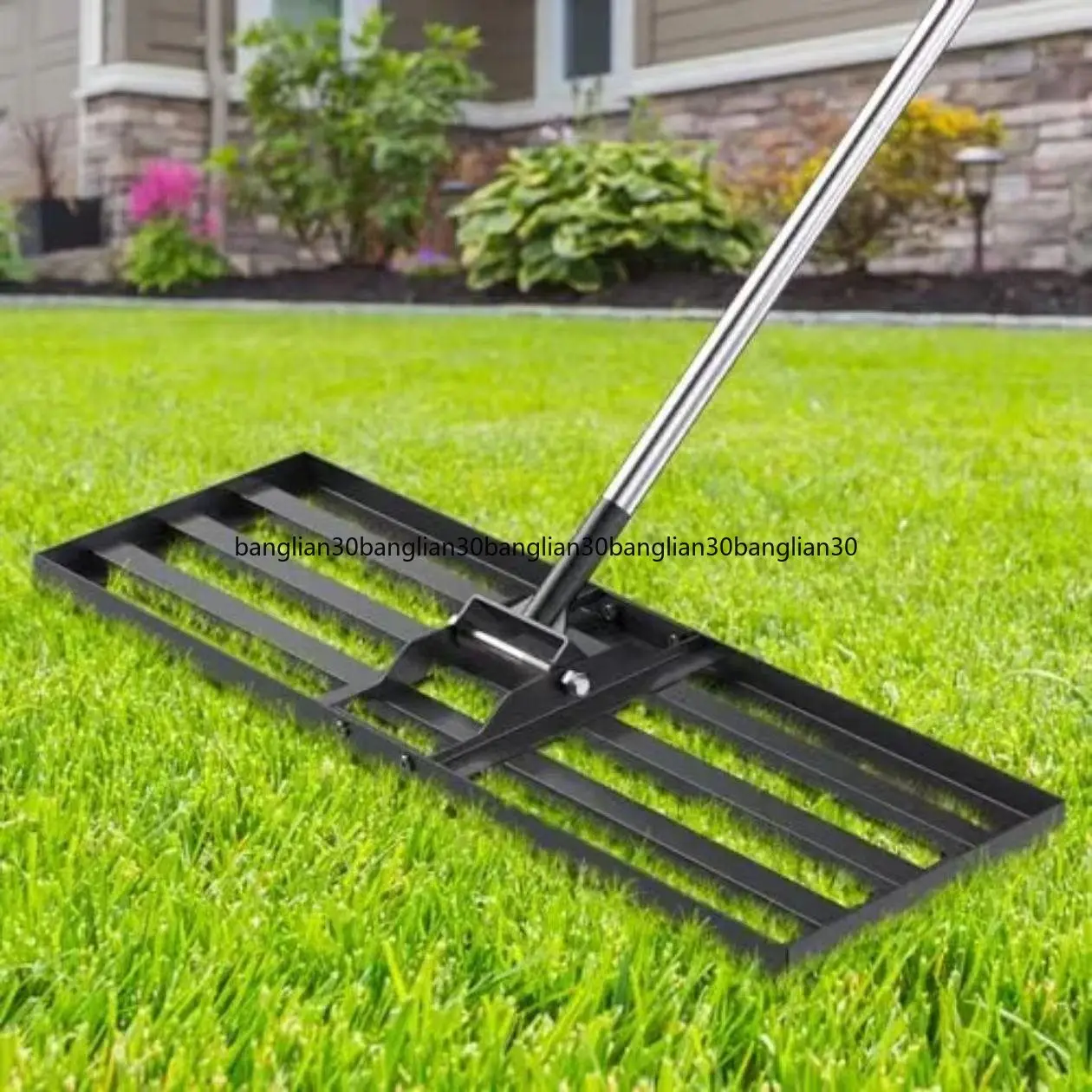 Roller Type Lawn Leveling Rake, Detachable Stainless Steel Flat Rake, Lawn Leveling Tool