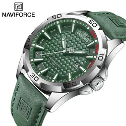 Naviforce High Quality Men's Luxury Big Brand Watch Leather Strap Male Waterproof Wristwatch Quartz Date Clock Relogio Masculino