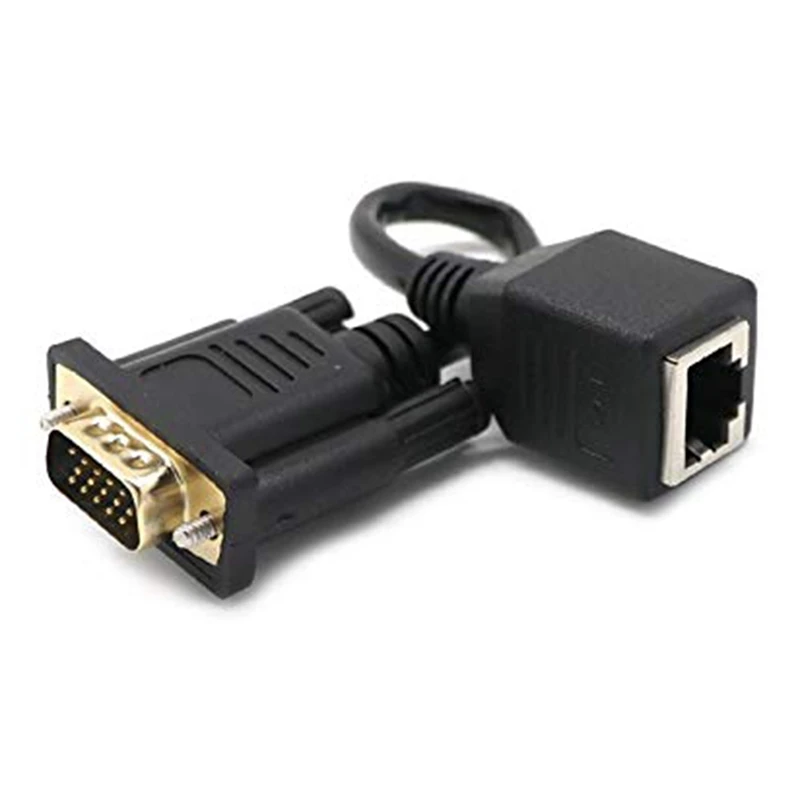 Адаптер VGA к RJ45 Сетевой кабель к разъему сетевого кабеля VGA Монитор к разъему сетевого кабеля Удлинитель VGA