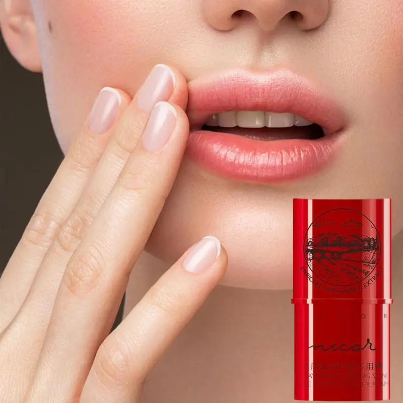 Bálsamo labial hidratante de larga duración, Pintalabios Natural que cambia de Color, antienvejecimiento