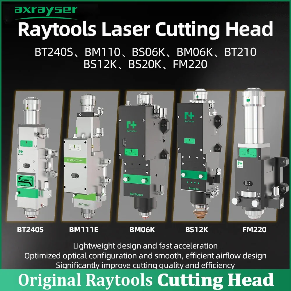 Raytools Fiber Laser Cutting Head BT210S BM111 BM06K BS12K 2D Flat 3D Tube Metal Cutting Original Raytools Laser Processing Head