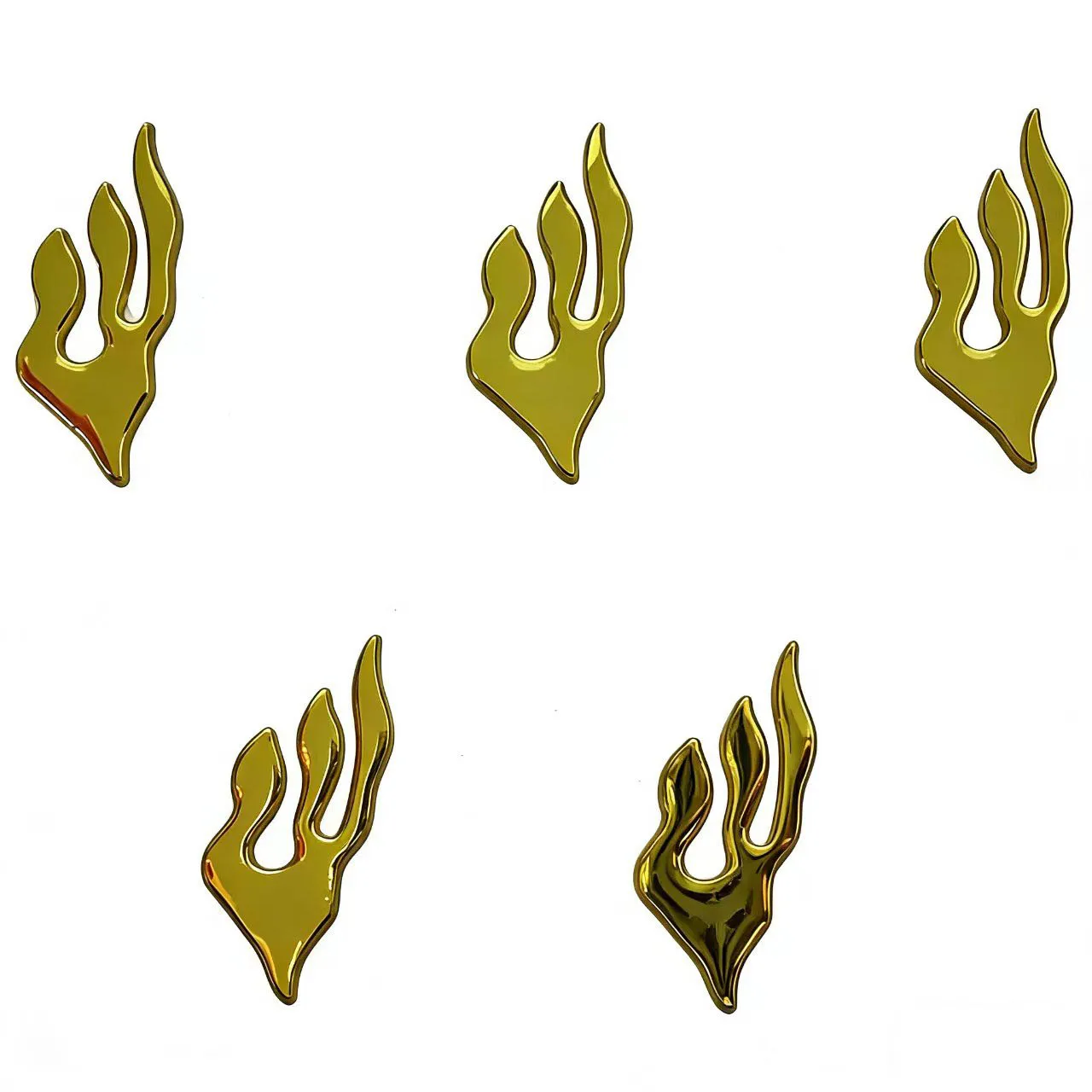 5Pcs Golden Metal Shin Letter for Mezuzah Israel Judaism DIY Blessing Mezuzah LOGO Badge Decorations Accessories Mezuzah Shin