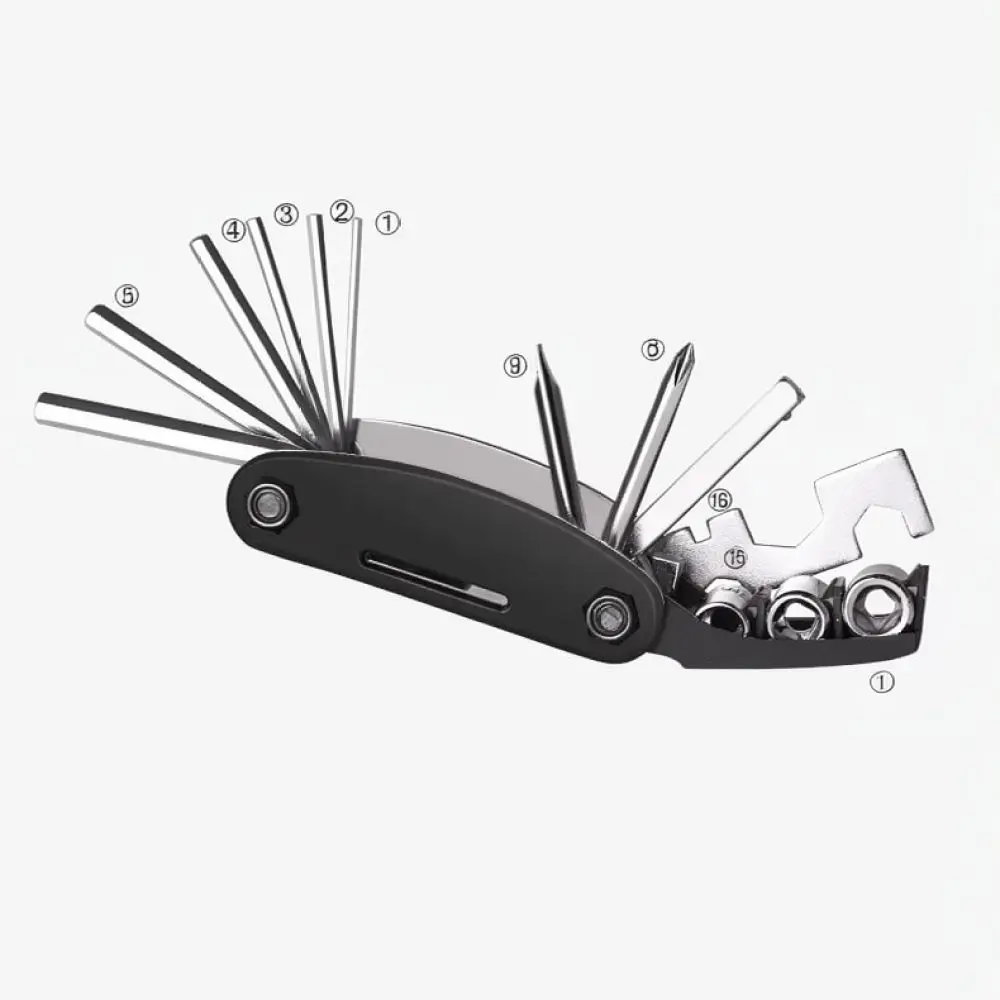 Multifunction Bicycle Tool Kit Folding Stainless Steel Wrench Set Cycling Repair Accessory Equipment For Road Mountain Bike