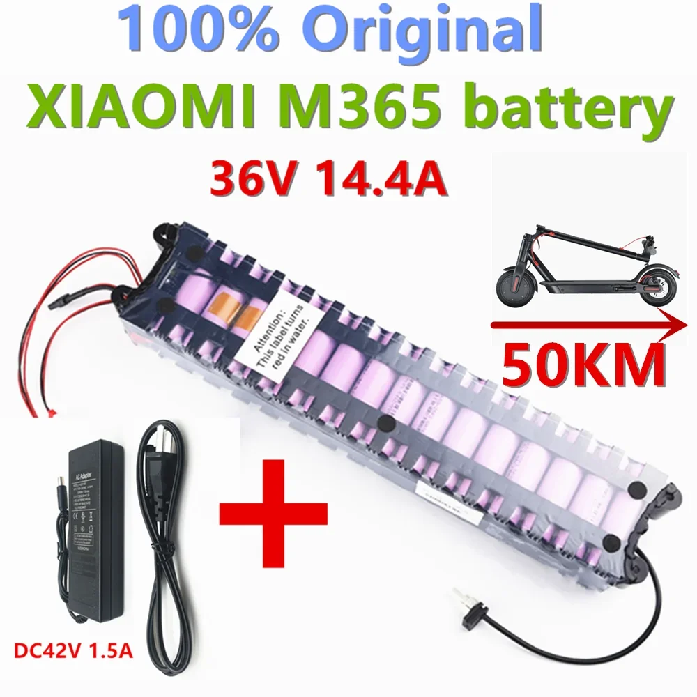 Original 36V 14.4Ah Battery for Xiaomi M365 Special Battery Pack Electric Scooter Accessories Riding 40km BMS+Charger