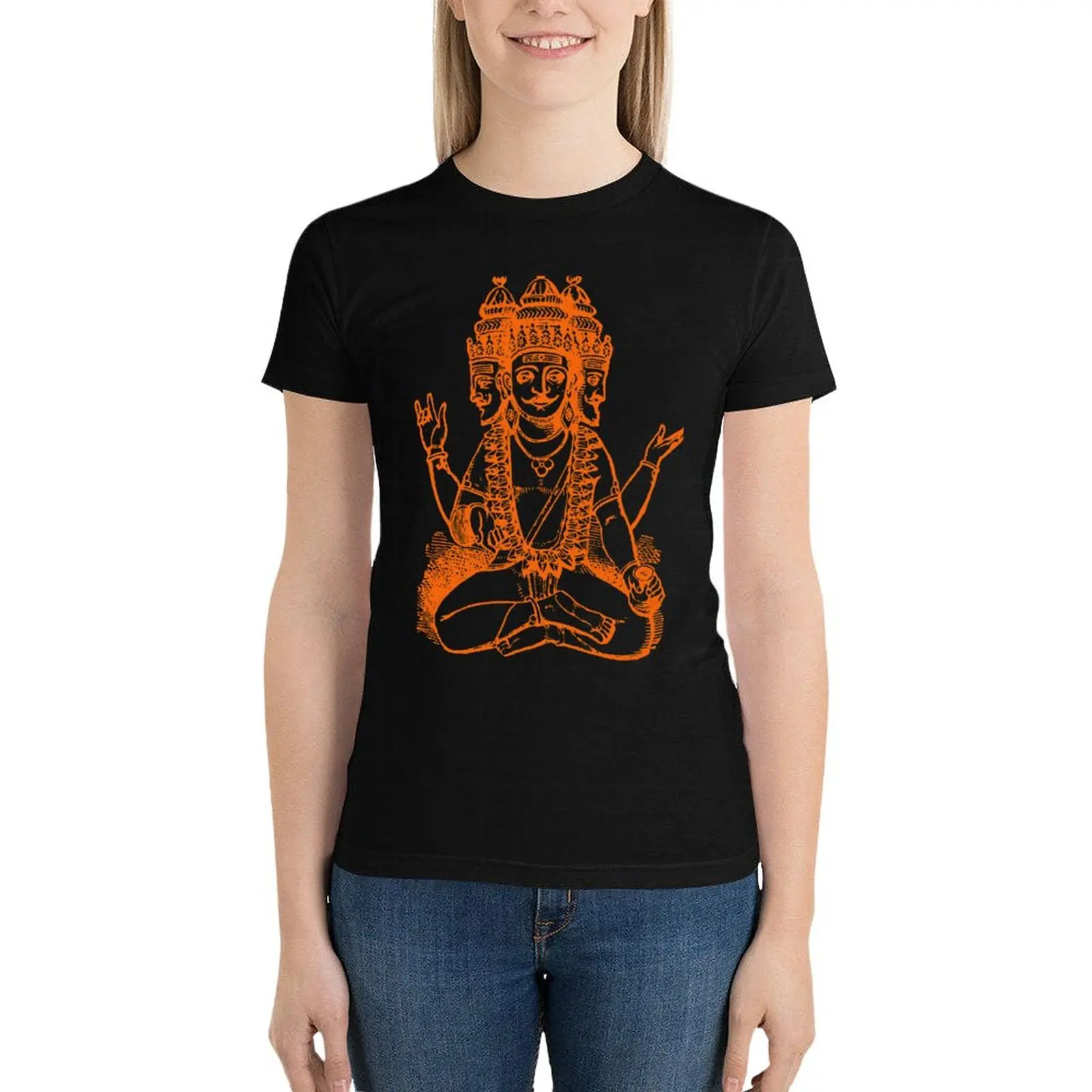 Copy of hindu god brahma T-Shirt summer top tops korean Women's clothes