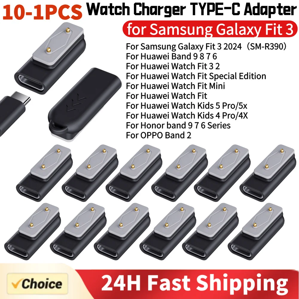 

Type C Charger Adapter Right Angle Charging Cable Converter Magnetic Type C Adapter Watch Charger for Samsung Galaxy Fit 3