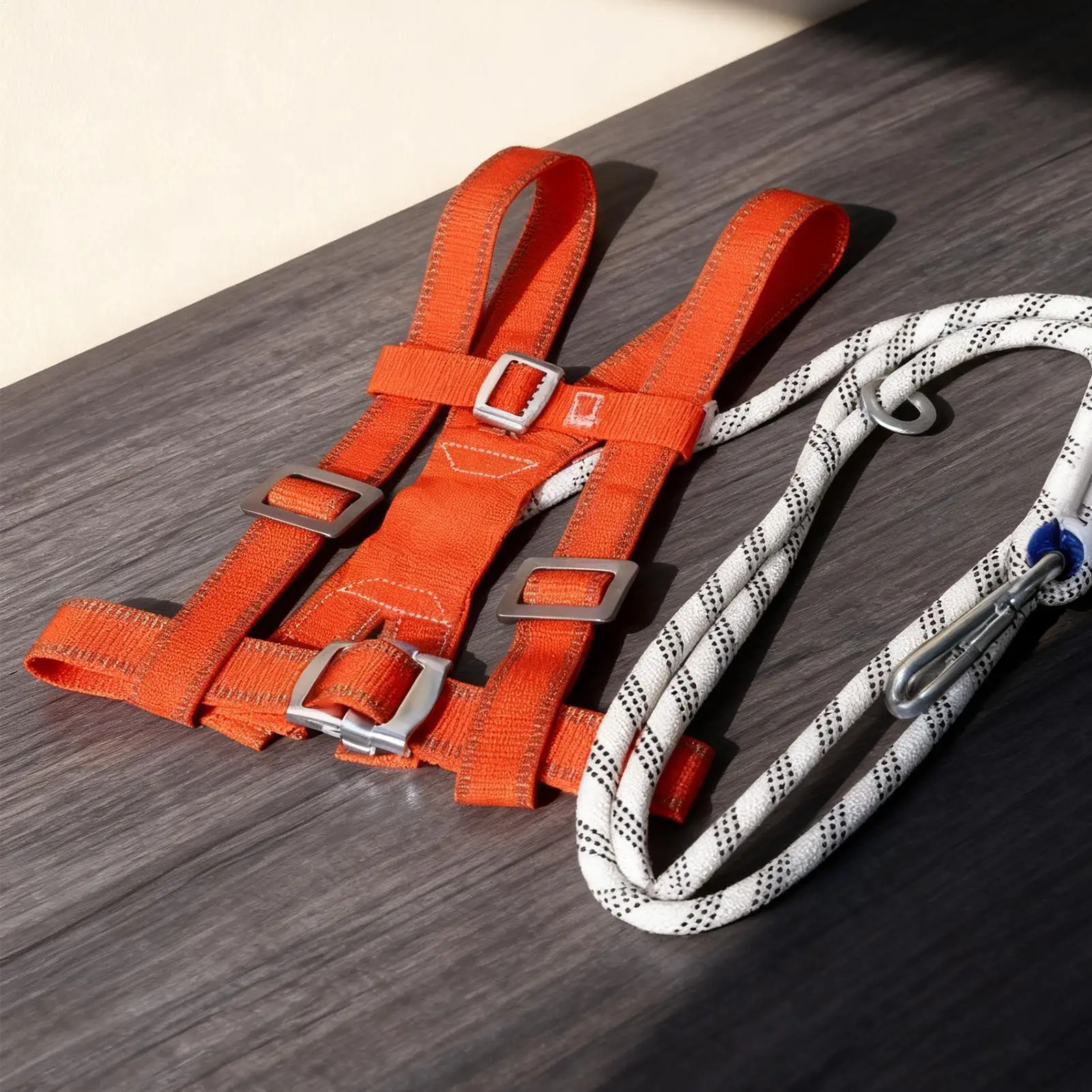 Safety Harness Fall Protection Kit with Shock Absorbing Lanyard Roofing Work Harnesses Full Body Safety Harness for Construction