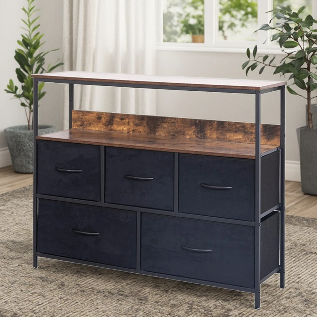 

Customized Two-Layer Cloth Drawer for Living Room TV Storage Metal Convertible Book Organizer As You Require