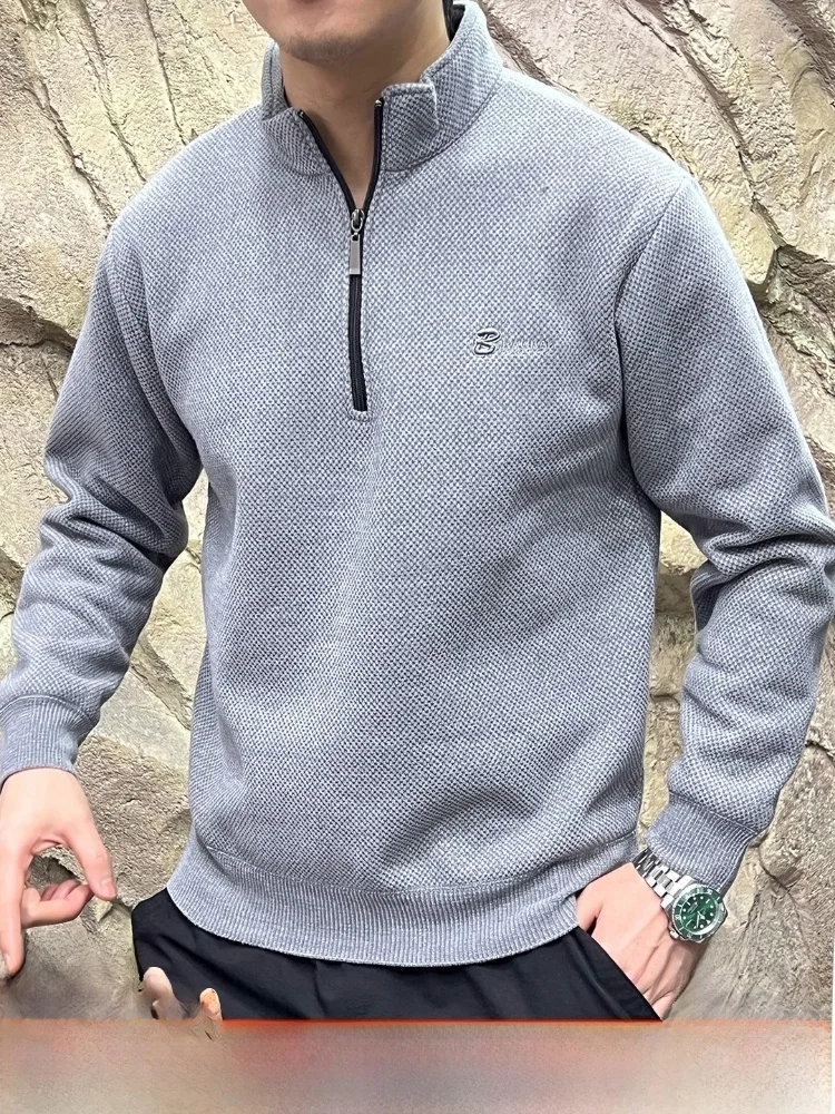 

Теплая толстовка с капюшоном на молнии Thiened f, вязаный свитер для мужчин, повседневная толстовка из полиэстера и нейлоновой ткани, длинная толстовка све