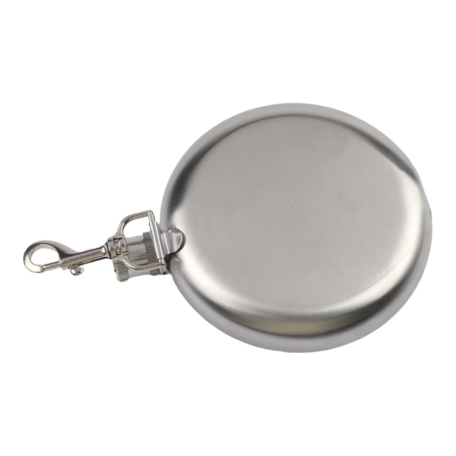 Stainless Steel 240ml Hip Flask with Faux Leather Finish and Integrated Cup for Whiskey and Liquor on Outdoor Excursions