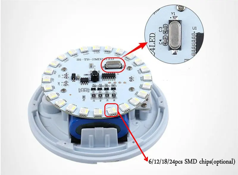 Module LED RGBW étanche, 24 touches, télécommande, Rechargeable, éclairage d'ambiance de Table, décoration