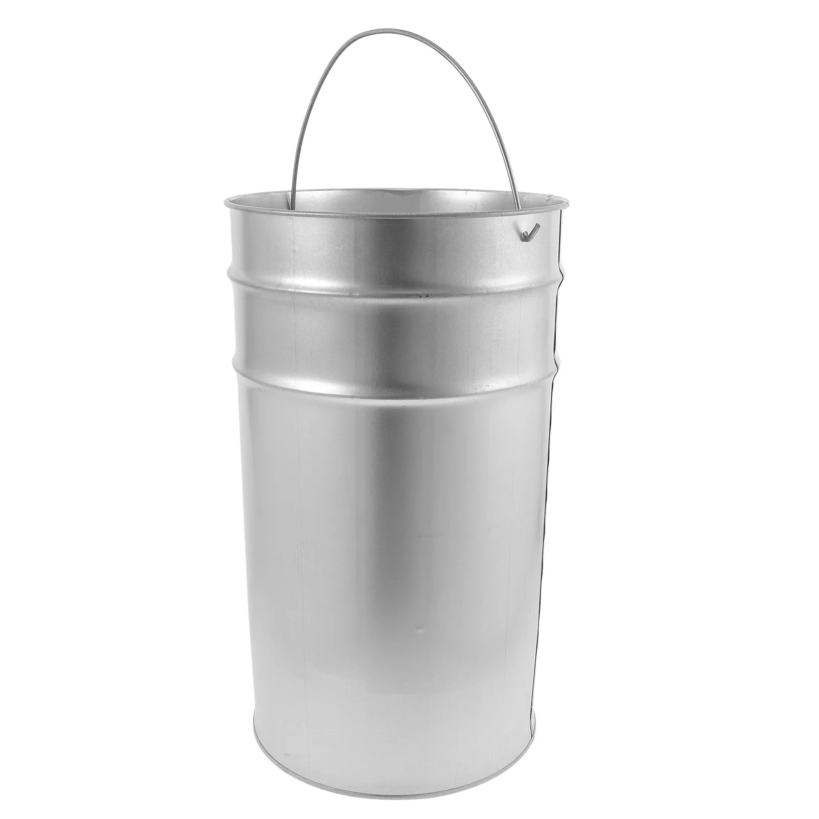 

1pcs Galvanized Iron Bucket Metal Trash Can Outdoor Garbage Container For Home Kitchen Bathroom Laundry Garden Large Capacity