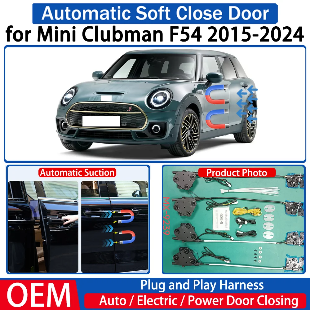 

ZJCGO for Mini Clubman F54 2015-2024 Car OEM Automatic Soft Close Door Electric Suction Kit Auto Power Closing System Plug＆play