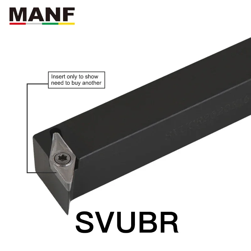 

MANF Lathe Tools 20mm SVUBR-1616H11 Turning Tools Cutter lathe Bar Metal Lathe Tool External Holder For VBMT160408 Rod Industry