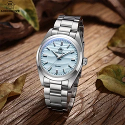 ADDIESDIVE-Reloj de cuarzo AD2030 para Hombre, pulsera informal con espejo de burbujas, cubierta de olla de cristal, 100M, 36mm