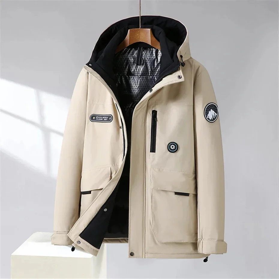 Waterproof Down Jacket Men Winter Warm Thick s Plus Size 12XL Men's Outdoor Fashion Casual Camp Coat Male