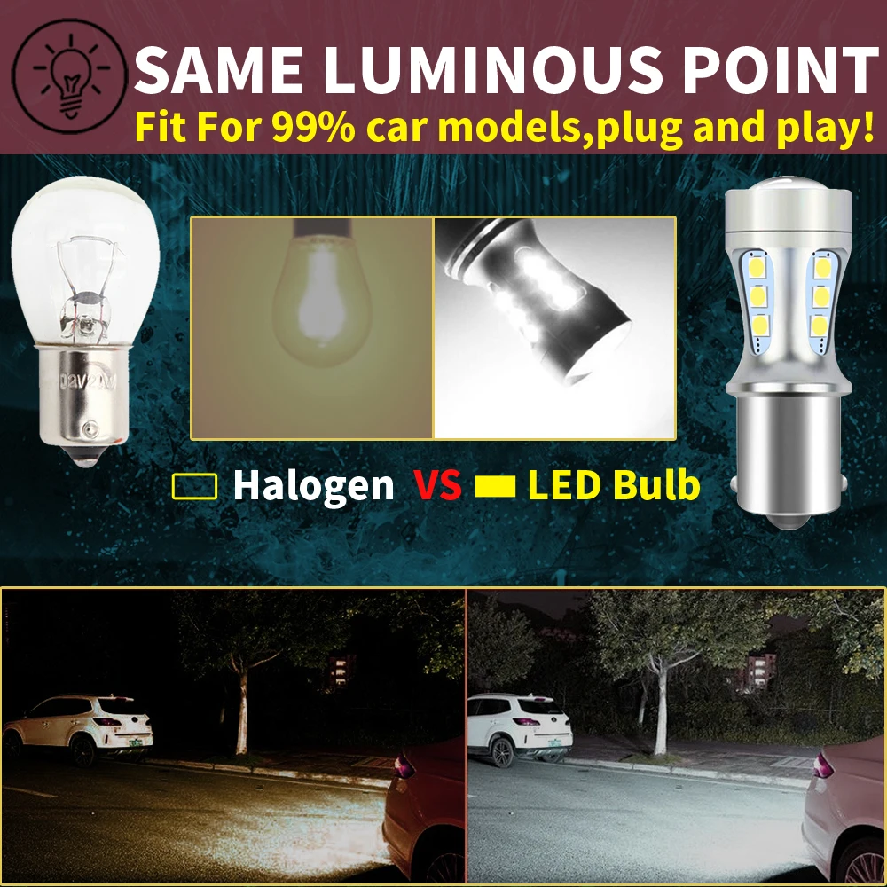 BA15S 1157 LED Bulb T15 T20 T25 For Ford Focus 2 3 Fusion Flex Fiesta Escape C-Max Edge F-150 Car Backup Reverse Light DRL White