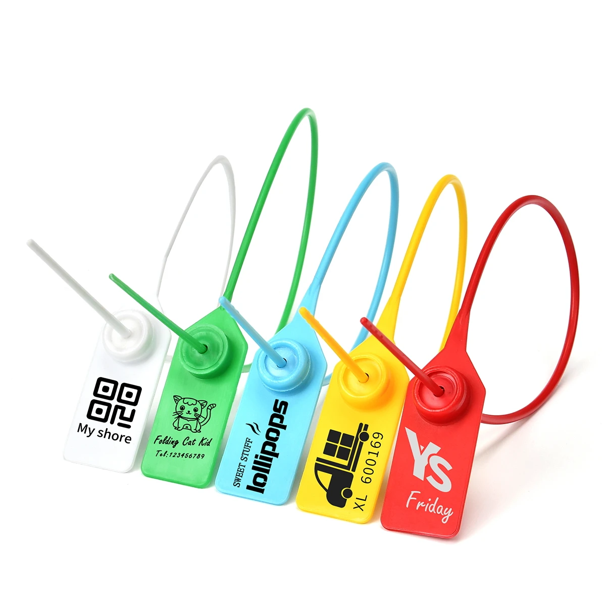 100Pcs Custom Numbered Tamper Proof Plastic Security Seals Pull Ties Anti-Tamper Tags for Logistics Cargo Protection