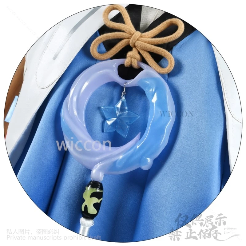 حار أنيمي لعبة Wuthering موجات pidoge Youhu بدلة عالية الجودة تأثيري فستان موحد الأزرق الباروكات لجميع القديسين عيد الميلاد مخصص