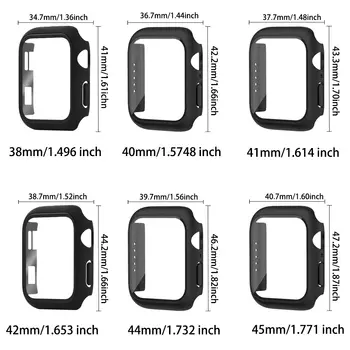 Tvrzené sklo + kryt pro Apple Watch 9 8 41 mm 45 mm 42 mm 38 mm PC nárazník Ochranné pouzdro na displej pro iWatch Series 7 6 5 4 SE 44 mm 40 mm 6 nejlepší prodej displej Apple Watch Series 5 40mm - №2
