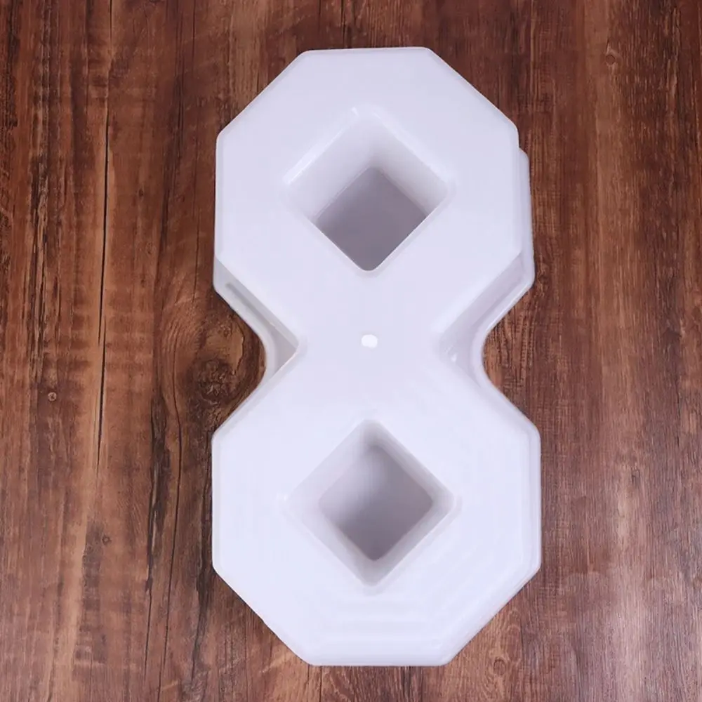 1Pcs 8 Shape Paving Brick Mould Plastic Double S Concrete Path Maker Mold DIY Reusable Stepping Stone Paver