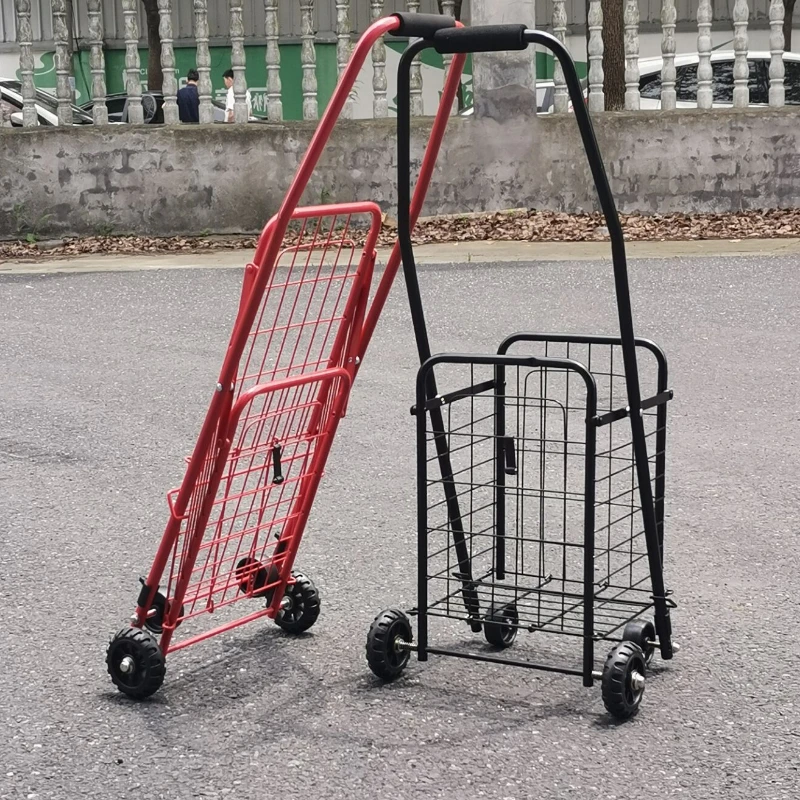 Shopping cart Small cart Household folding light hand trailer Old man hand pull