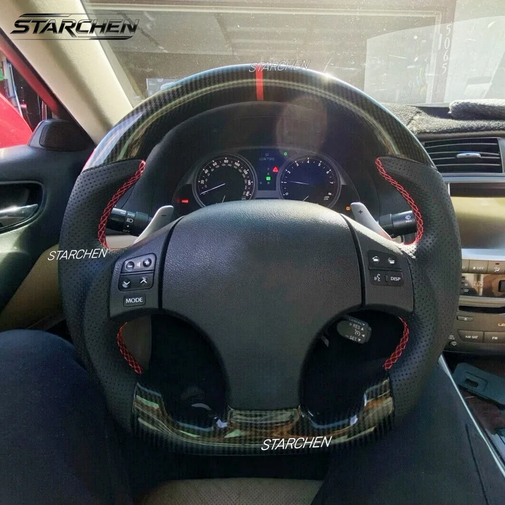 Hydro Dip Carbon Fiber Steering Wheel for Lexus IS 250 300 350 IS250 IS350 IS300 ISF IS F 2006-2012