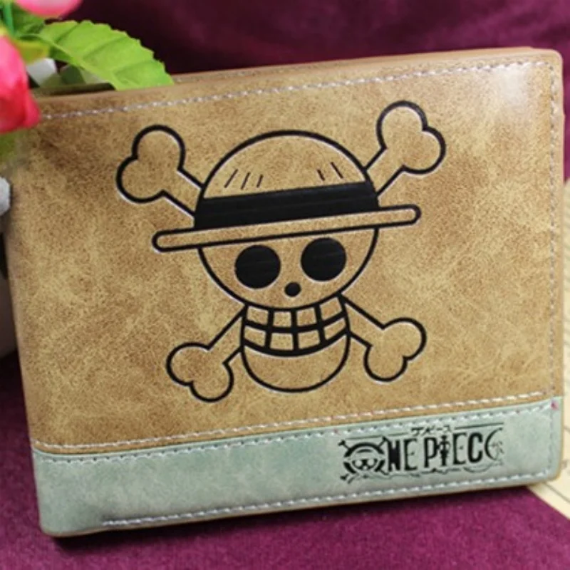 Cartoon CharacterLuffy Purse Zoro Ace Skeleton Anime One Piece Wallet Action Figure Dragon Ball Pu Wallet Kid Cool Birthday Gift view 2