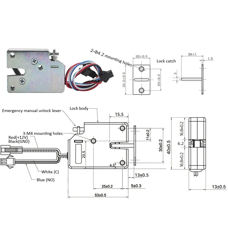 Serrure électrique MELLock, mini solénoïde électromagnétique de petite taille, armoire de commande, DC 5V, DC 12V, DC 24V