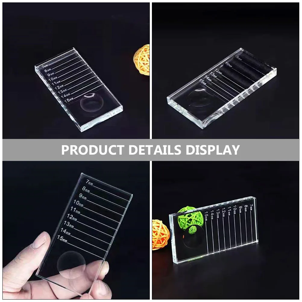 2 في 1 علبة تمديد رمش عدم الانزلاق سطح رمش منصات البليت لسهولة الالتقاط قياس دقيق جلدة تمديد #5