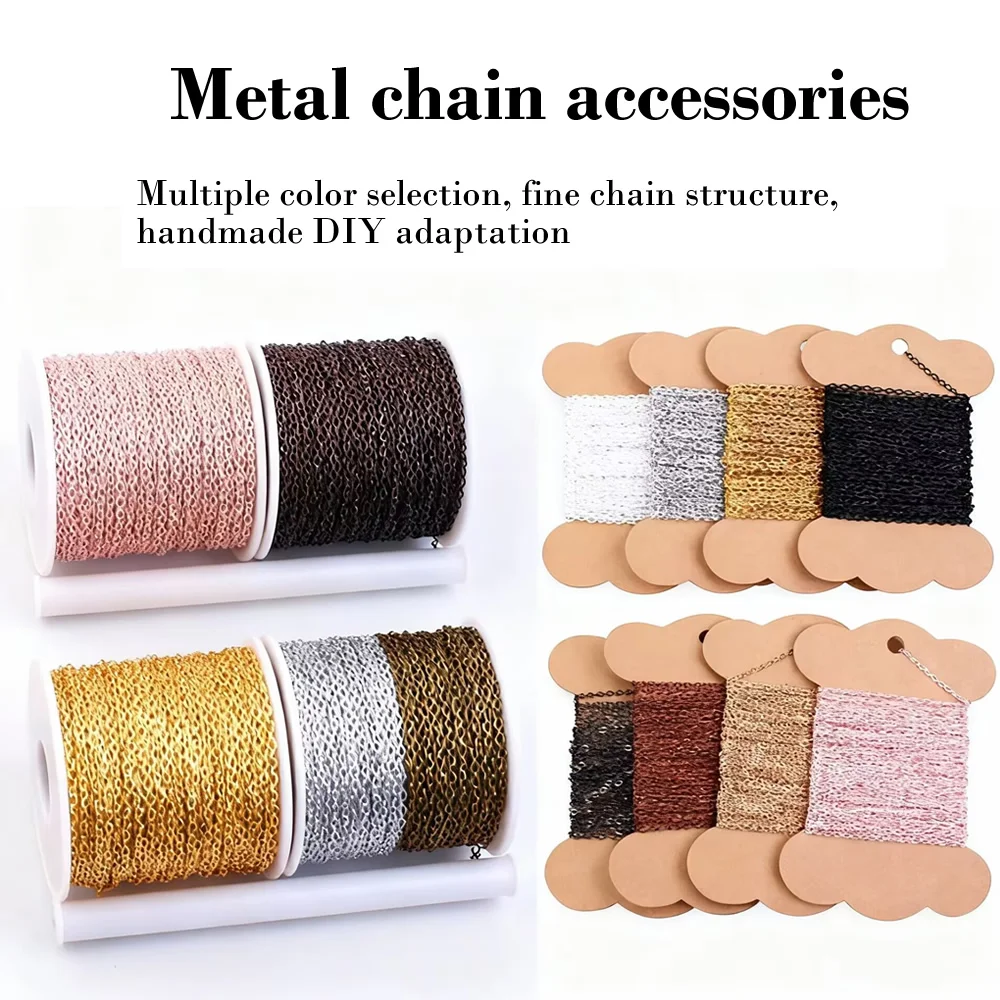 18K Gold PVD Plated Stainless Steel Cuba O Ripple Chain Necklace Chain DIY Metal Accessories Necklace Make Wholesale 5M/lot