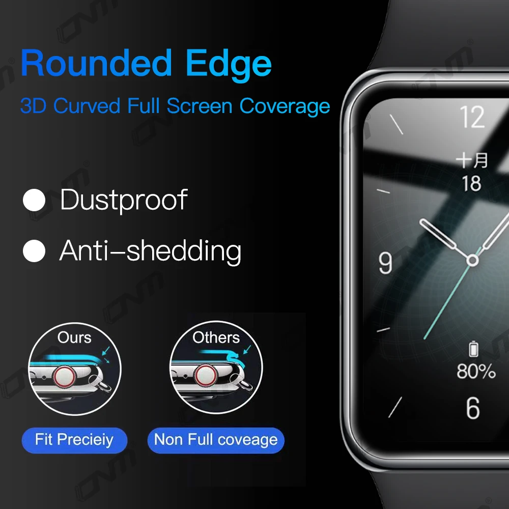 5D Protective Film for Huawei Honor Band 9 Screen Protector Anti-scratch for Honor Band 9 Smartwatch Protector (Not Glass)