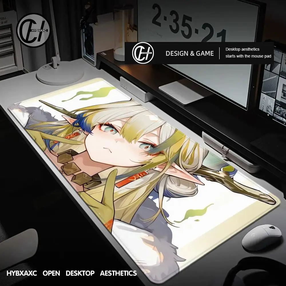 

Mouse Pad Laptop Gaming Accessories Natural Rubber Mousepad Kawaii Dragon Anime Keyboard Pad PC Arknights Shu Cute Girl Desk Mat