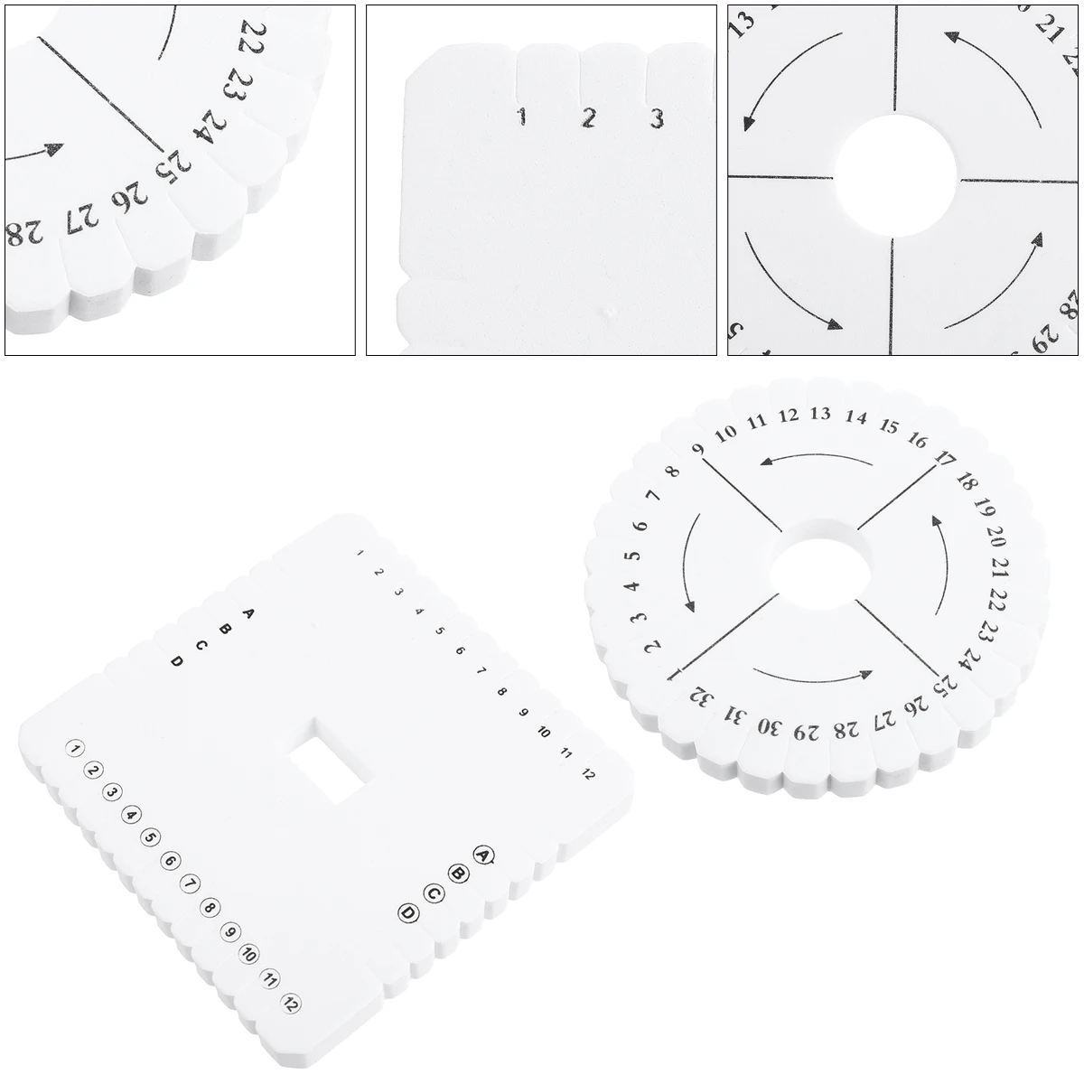 

2pcs Braiding Boards Weaving Disk DIY Craft Kit Small Holder Beading Cord Disc Bracelet Making Tool Handmade Jewelry Set Loom