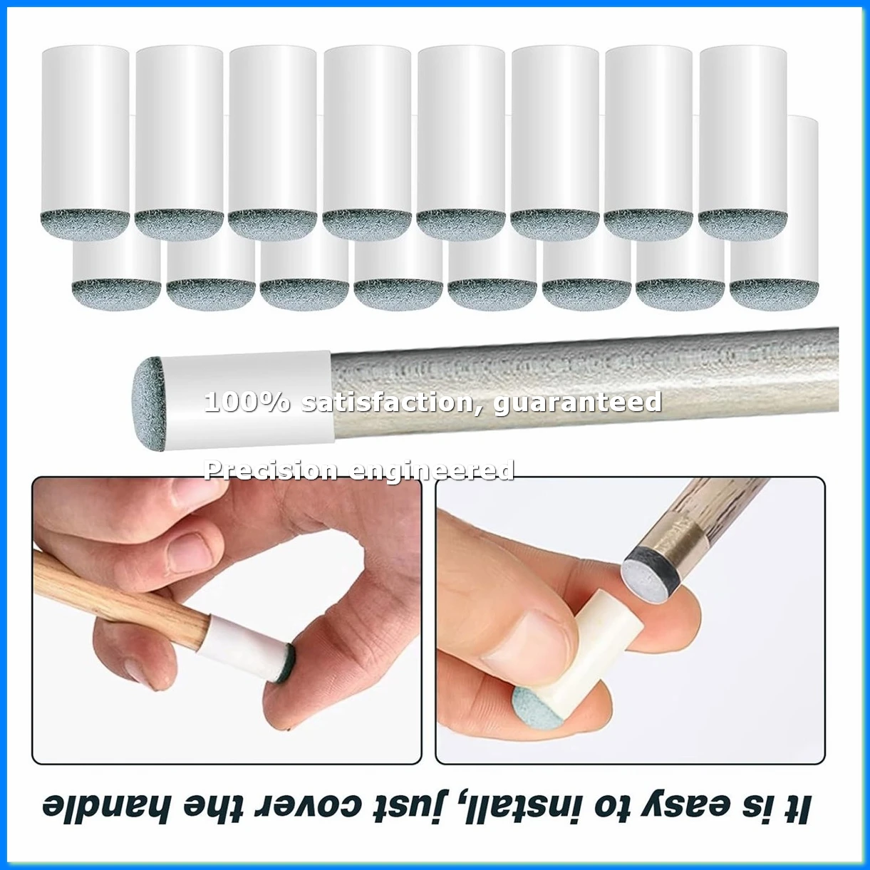 40 Pack Billiard Pool Cue Tips, Slip on Pool Cue Repair Tips Kit 12/13mm Billiard Pool Cue Stick Tips Screw on Tips-A49I