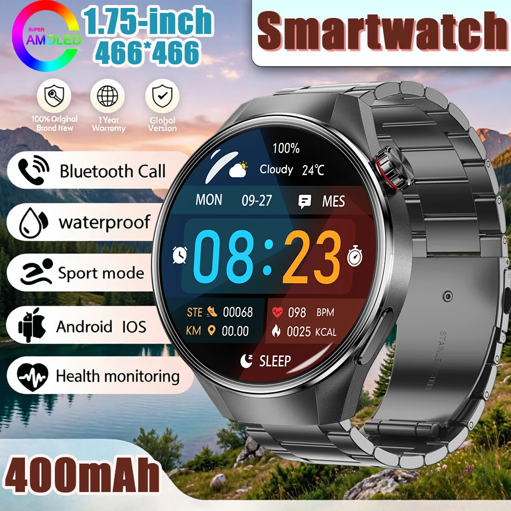 

Новые смарт-часы 2026 года с AMOLED-экраном 1,75 дюйма, Bluetooth-звонками, водонепроницаемостью, мощным аккумулятором, GPS, спортивными режимами, мониторингом здоровья, компасом для мужчин и женщин