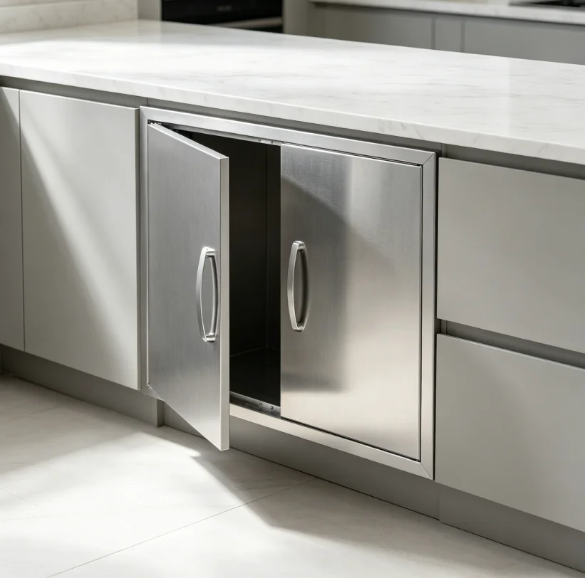 24W x 24H Stainless Steel Double Door with Latch Rustproof Indoor Outdoor Versatile Access Door with Premium Handle Smooth Edges