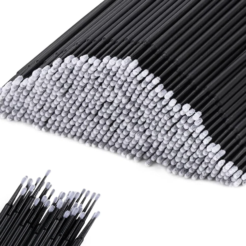 300/2000pcs Disposable MicroBrush Eyelash Extension Brushes For Makeup Nail Art Individua Applicator Lash Cleaning Removing Tool