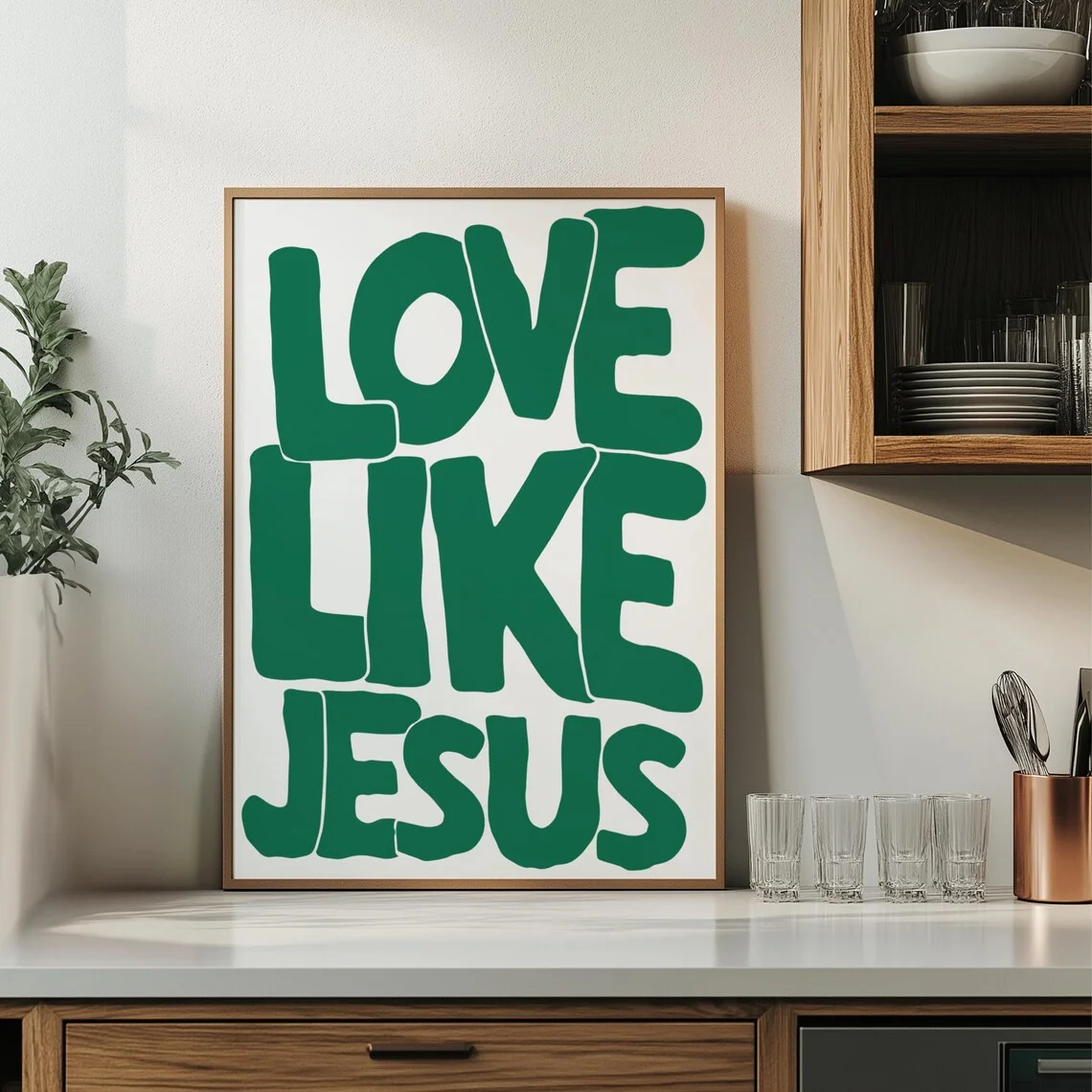 1pc Modern Christian Jesus Christ Love Wall Art Poster - Vertical Jesus Painting on Canvas, Vertical Religious Verse Print fo