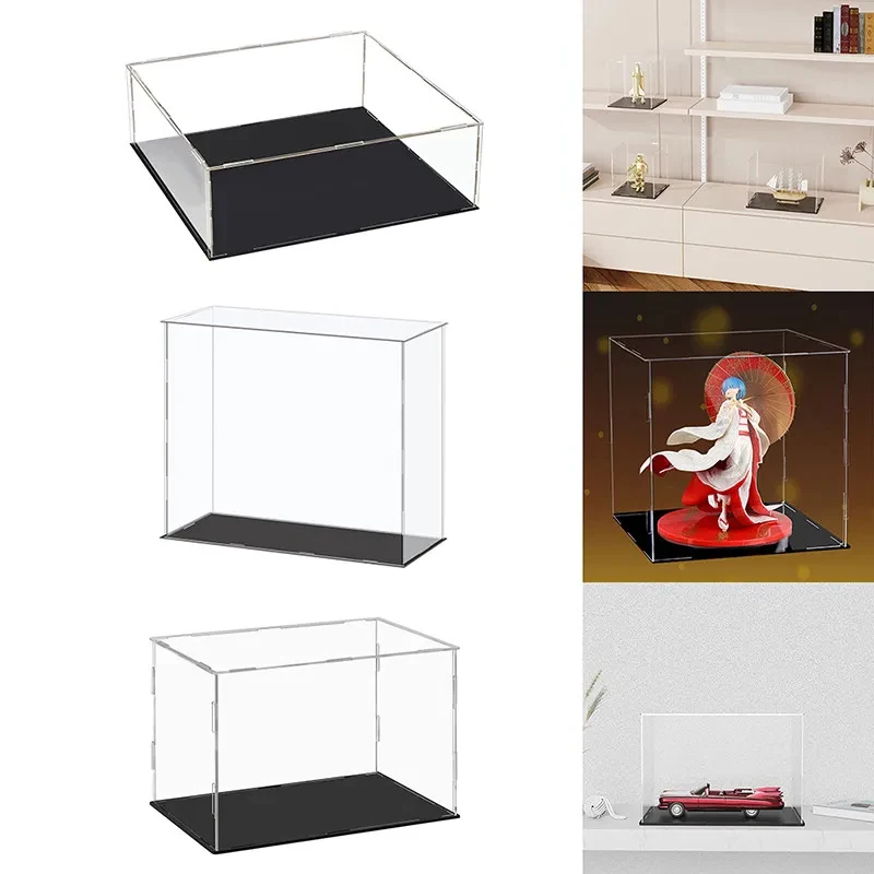 

Clear Assemble Acrylic Display Case for Action Figures/Toys/Collectibles Countertop Storage Box Stand Dustproof Home Storage