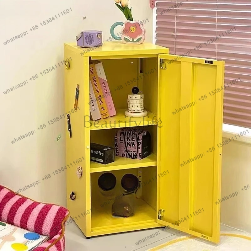 Bedside Table Simple Storage Dopamine Gap Small Cabinet Cream Style