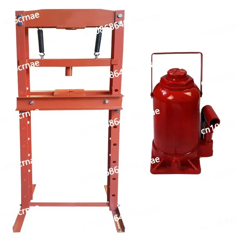 32T Hydraulic H-Frame Garage Floor Adjustable Shop Press with Plates 6T/12T Orange for