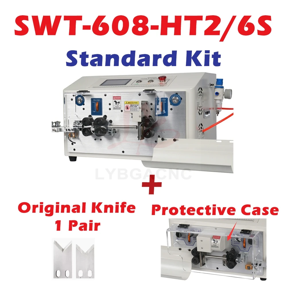 

SWT-608-HT2-6S 6-Wheels Round Sheath Wire Peeling Stripping Cutting Machine For Computer