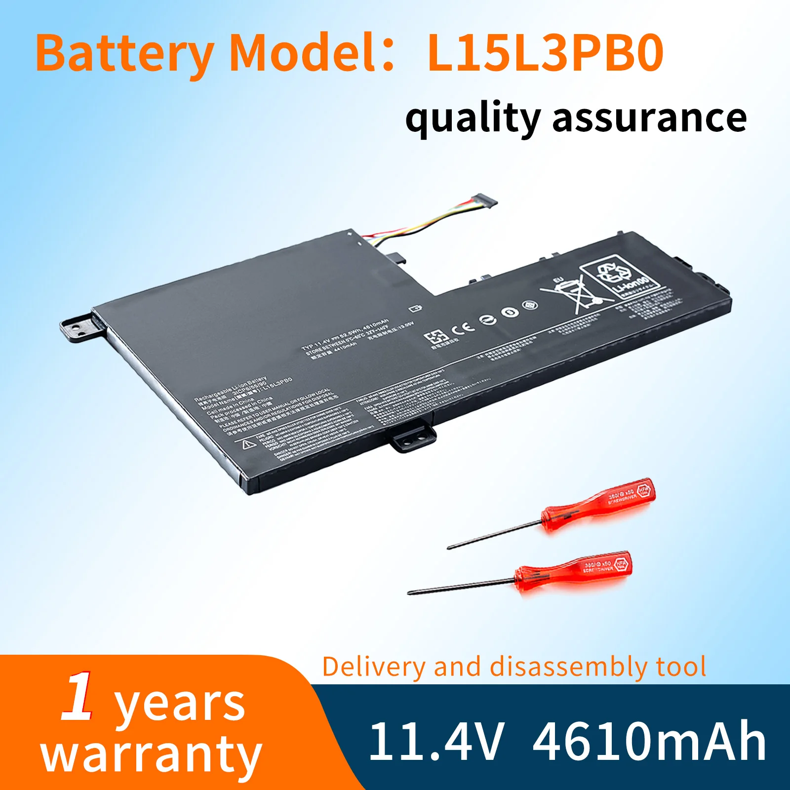 L15C3PB1 Laptop Battery for Lenovo Ideapad 330S 330S-14IKB 330S-14AST 330S-15ARR 330S-15AST 330S-15IKB 5B10W67358 L15L3PB0