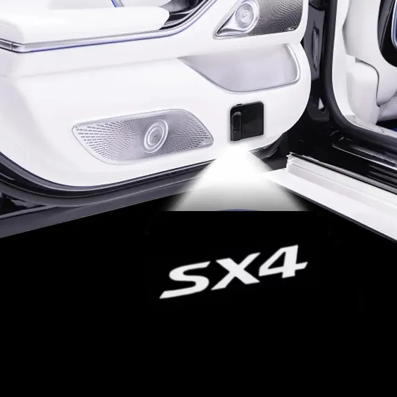 2pcs For Suzuki S-cross Samurai SX4 Alto Swift Club Car Door Welcome Lights Laser Projector Logo Wireless Sensing 2pcs
