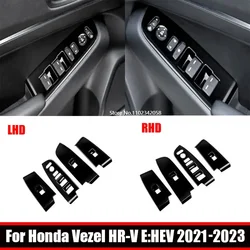 RHD LHD For Honda Vezel HR-V E:HEV 2021 2022 2023 ABS Window Glass Lift Button Trim Switch Cover Door Armrest Panel Sticker