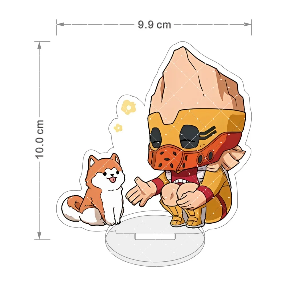 My Hero Academia10cm Q Version Dabi Keychain Acrylic Stand Anime Character Desktop Display Mirio Togata Collectible Ornament